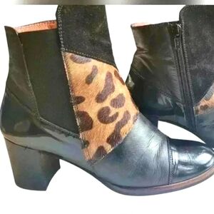 Hispanitas Patent Leather Suede Faux skin Ankle Boots size 37